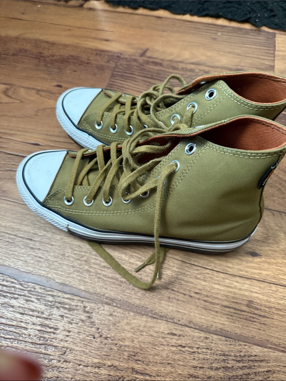 Converse Olive Green High-Top Canvas Sneakers